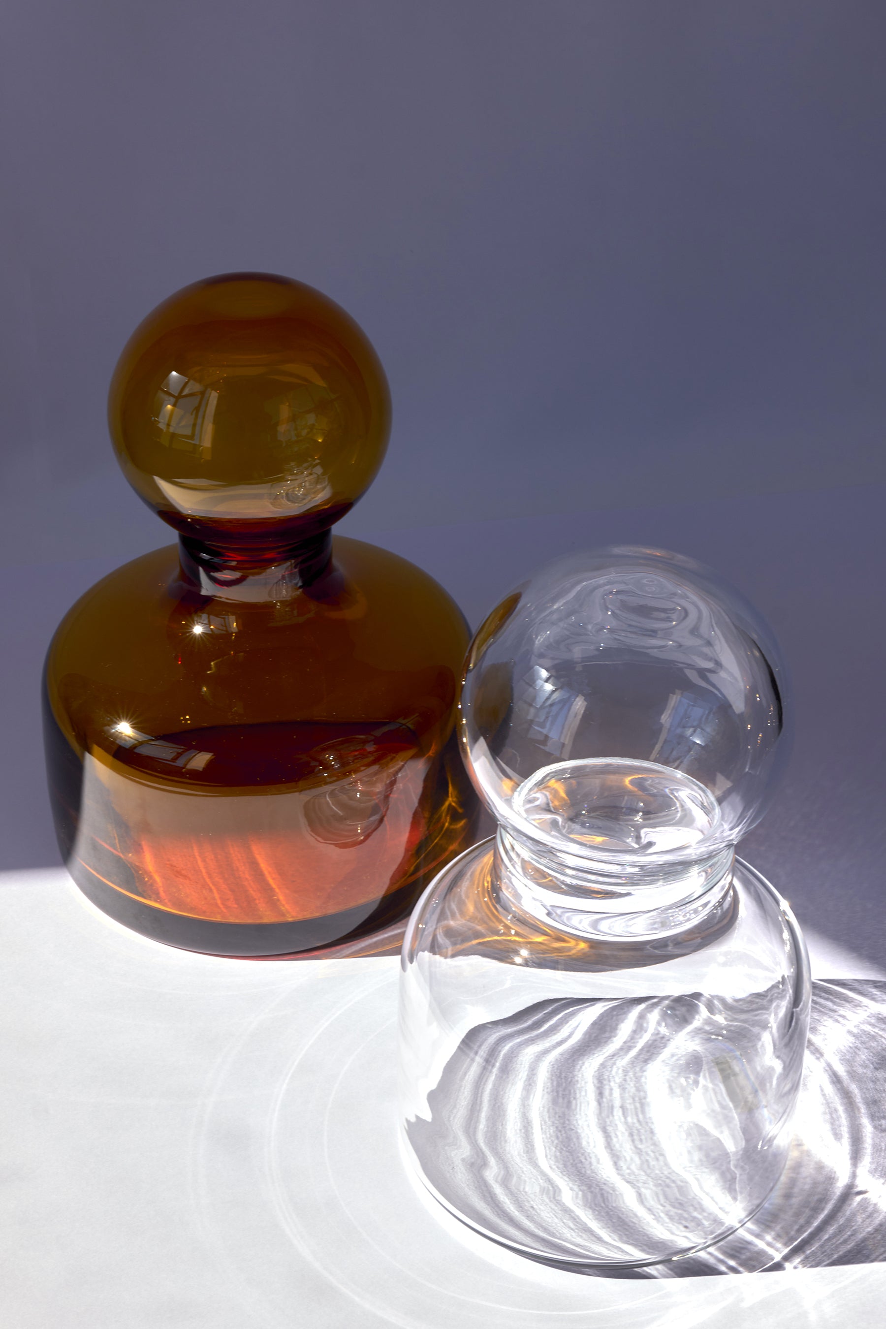 Cefalù Crystal Vase — Amber
