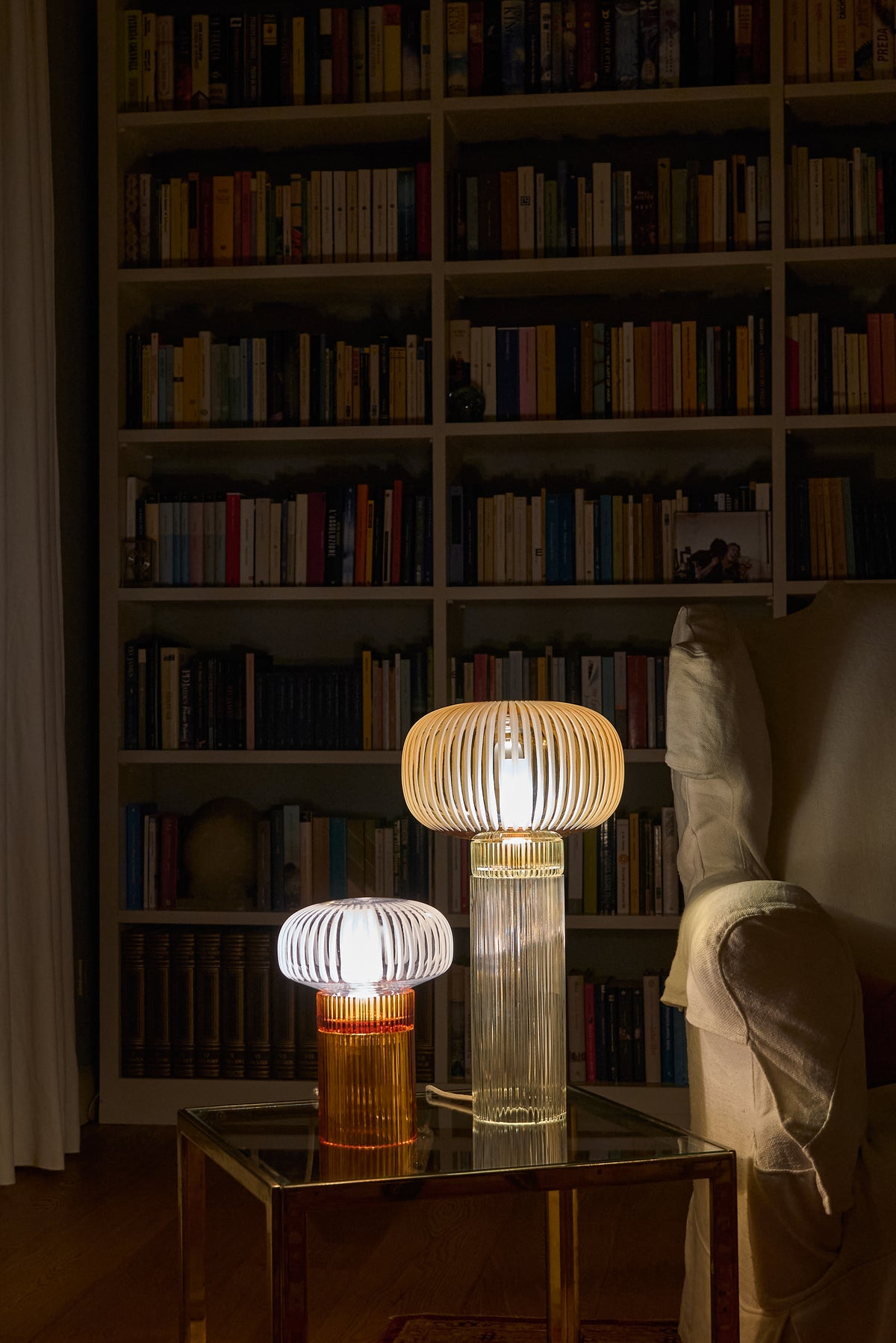 Nina Amber + Piccolo Clear — Lampada da Tavolo in Cristallo