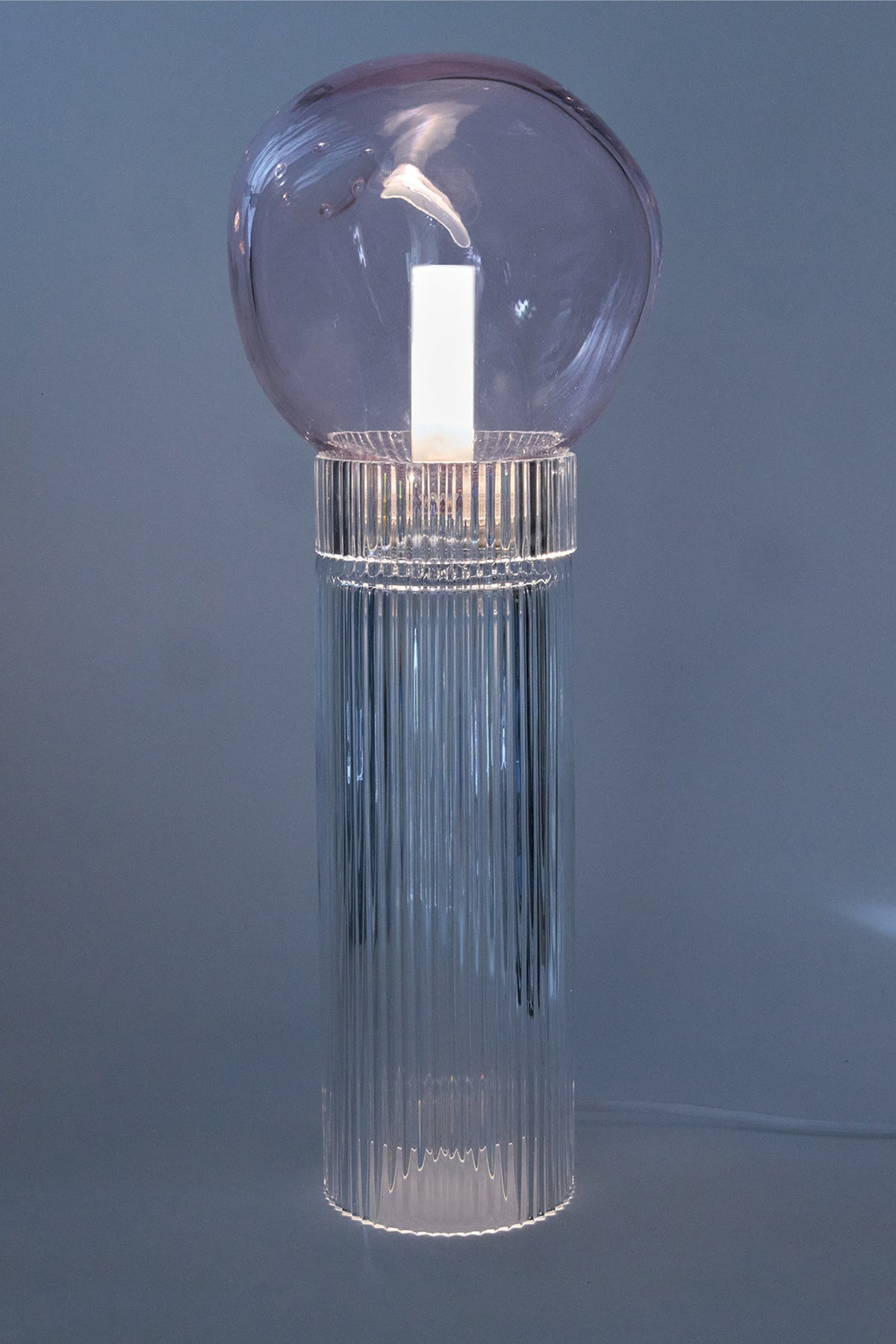 Onna Clear + Nuvola Rosa — Lampada da Tavolo in Cristallo 