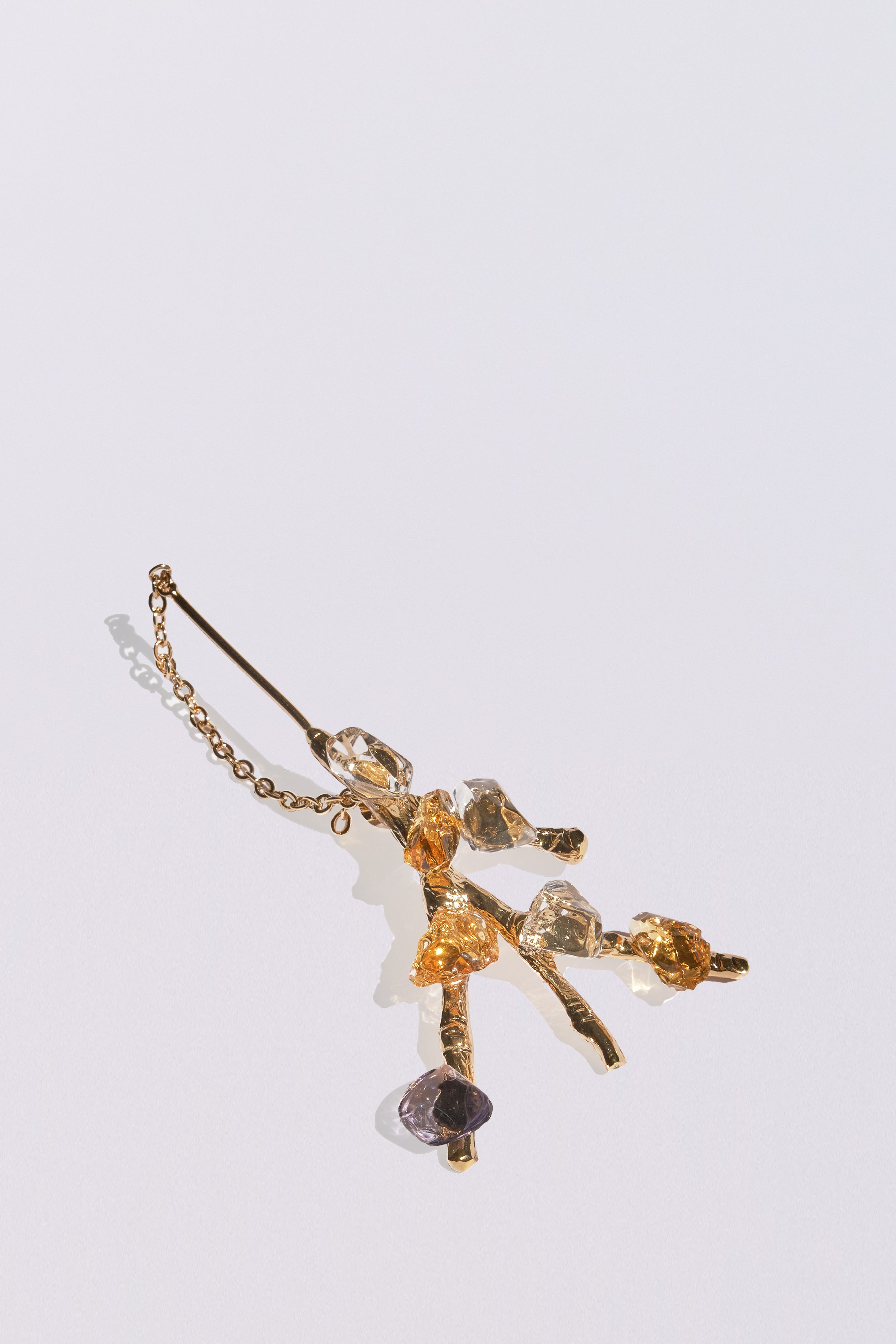 Orione — Ear Cuff in Cristallo Forgiato a Mano, Oro (singolo)