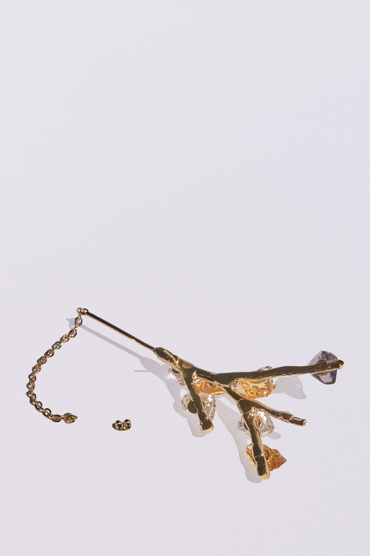 Orione — Ear Cuff in Cristallo Forgiato a Mano, Oro (singolo)