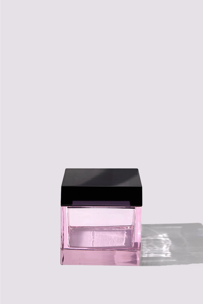 Palmi — Hand-Blown Crystal Box, Pink + Violet