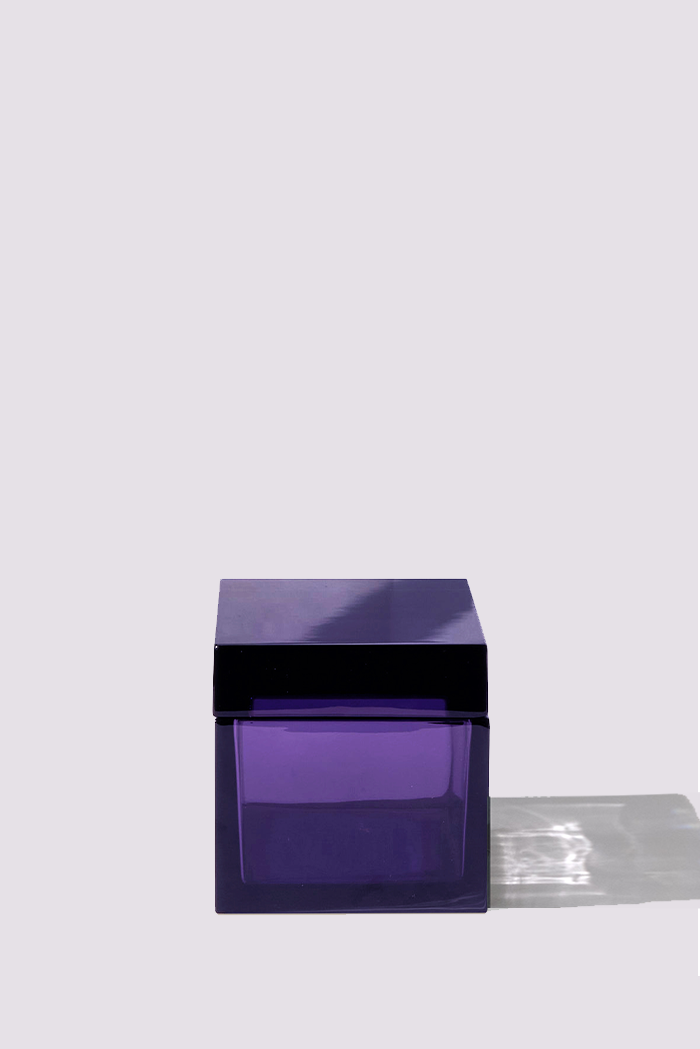 Palmi — Hand-Blown Crystal Box, Violet