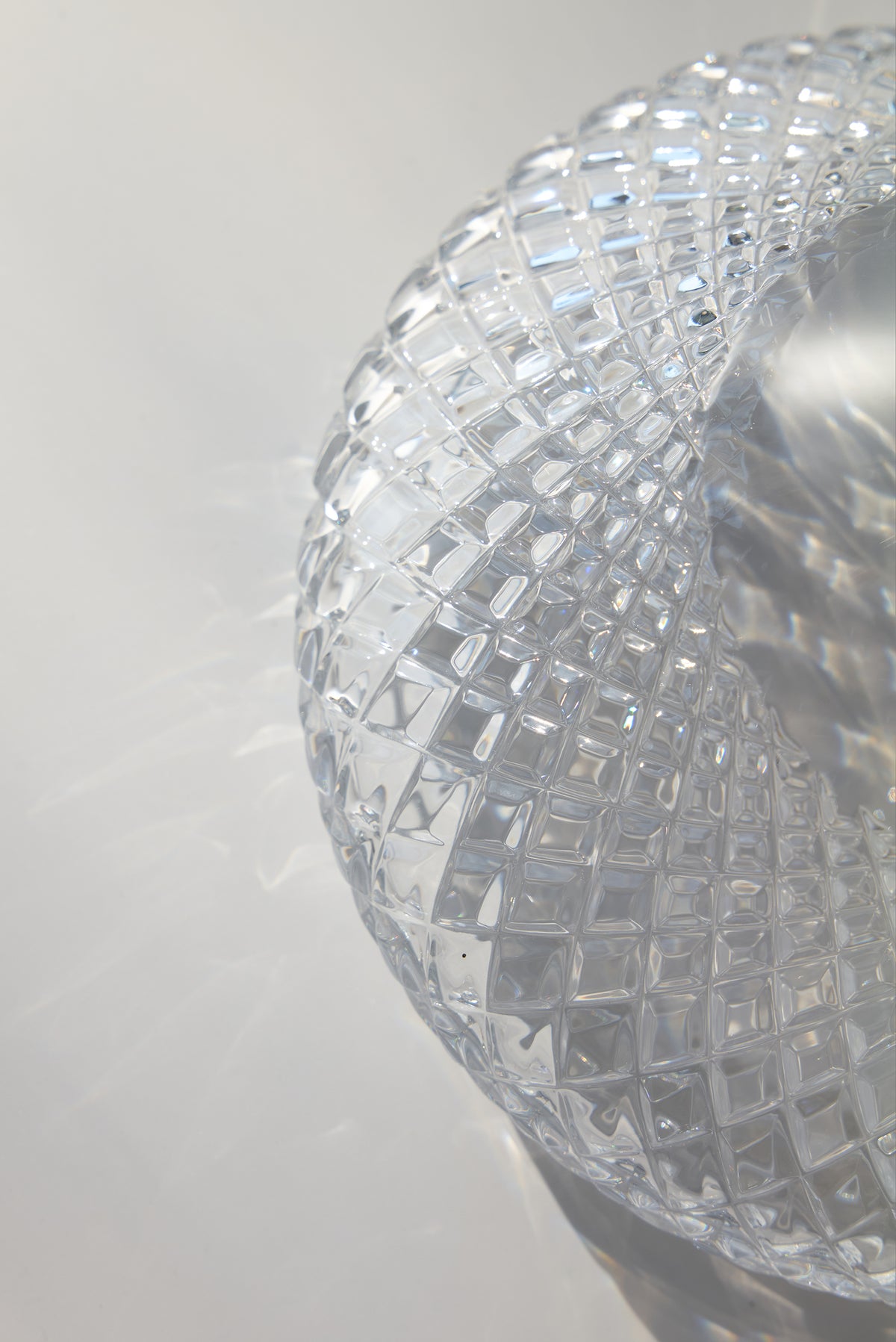Baguette Hand-Engraved Crystal Carafe — Clear