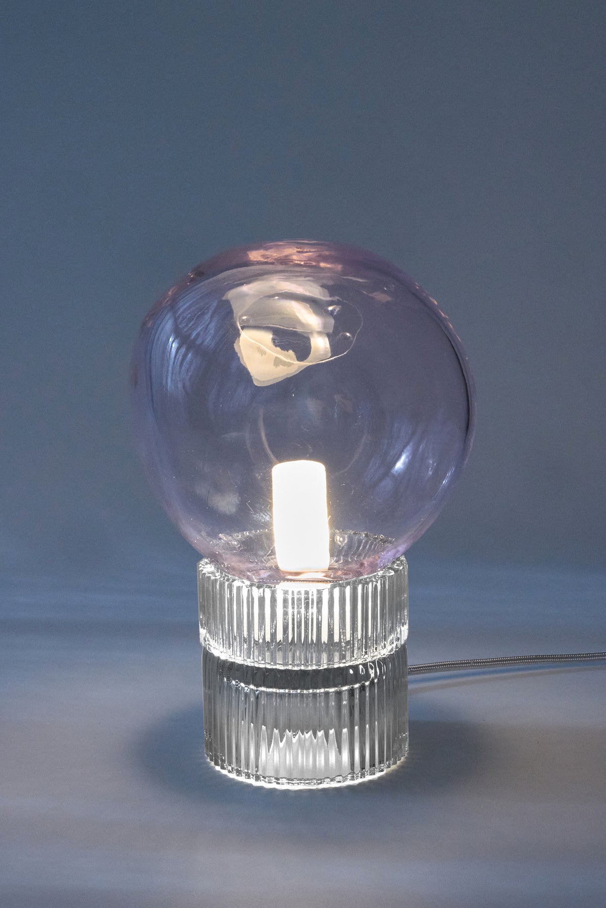 Tello Clear + Nuvola Pink — Crystal Table Lamp
