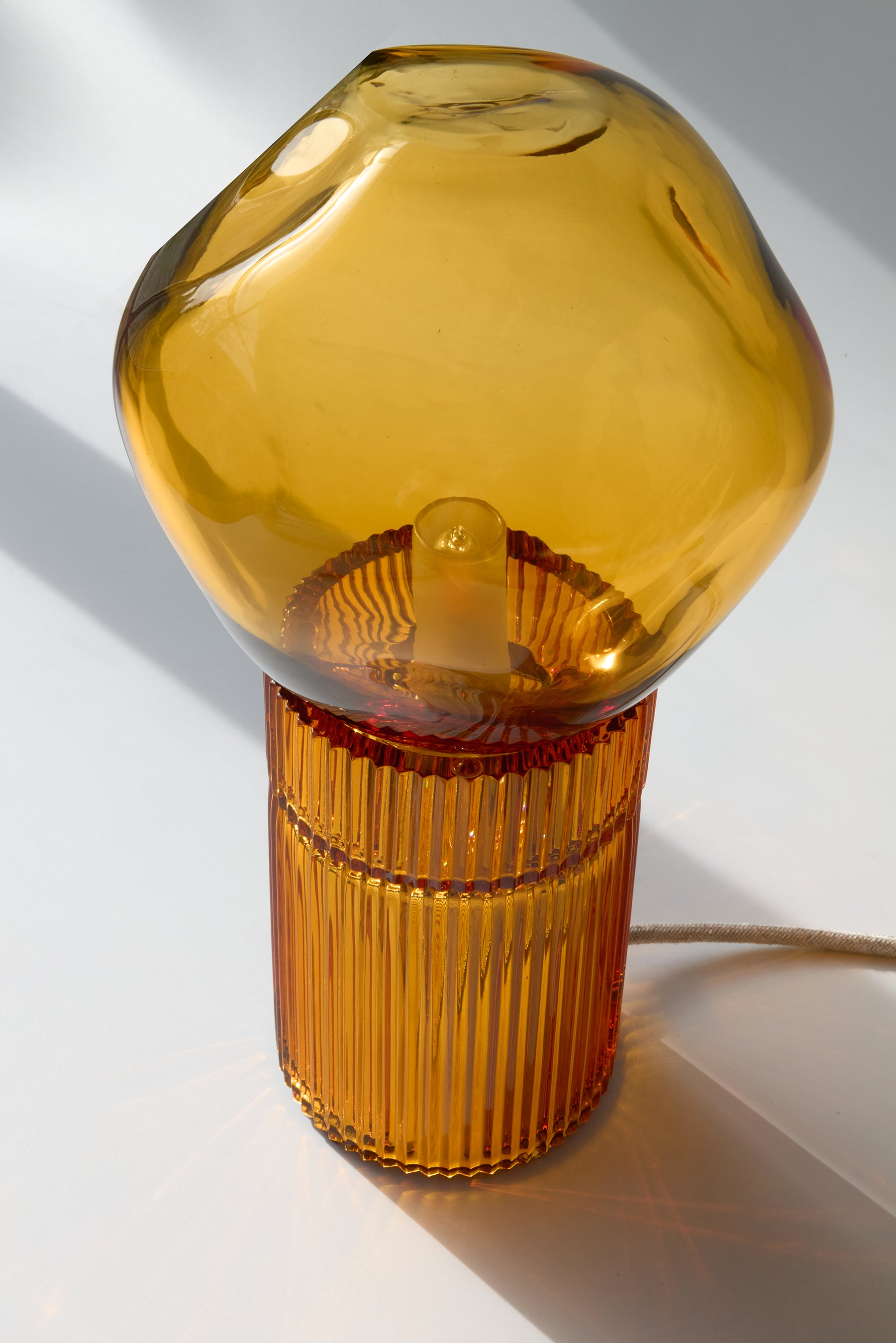 Nina Amber + Nuvola Amber — Lampada da Tavolo in Cristallo