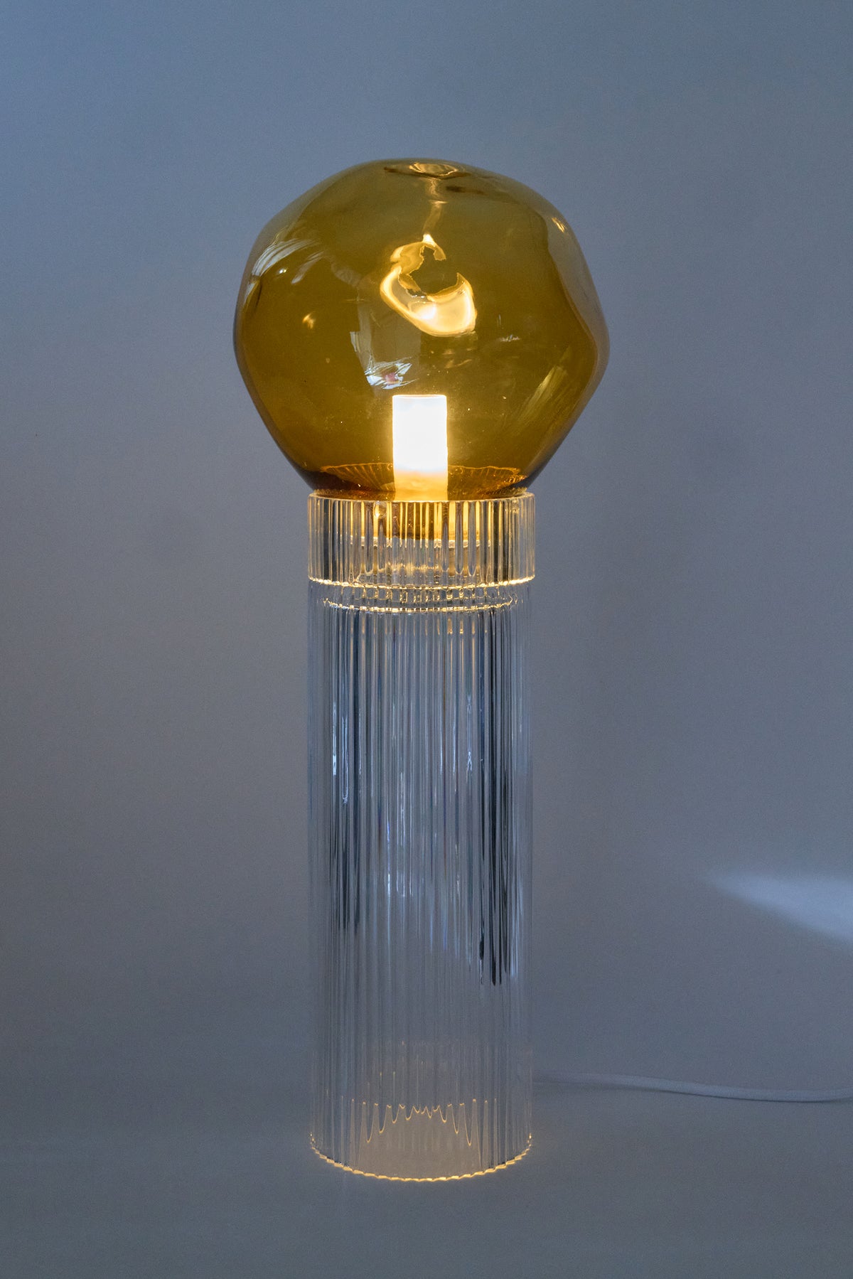Onna Clear + Nuvola Amber — Crystal Table Lamp