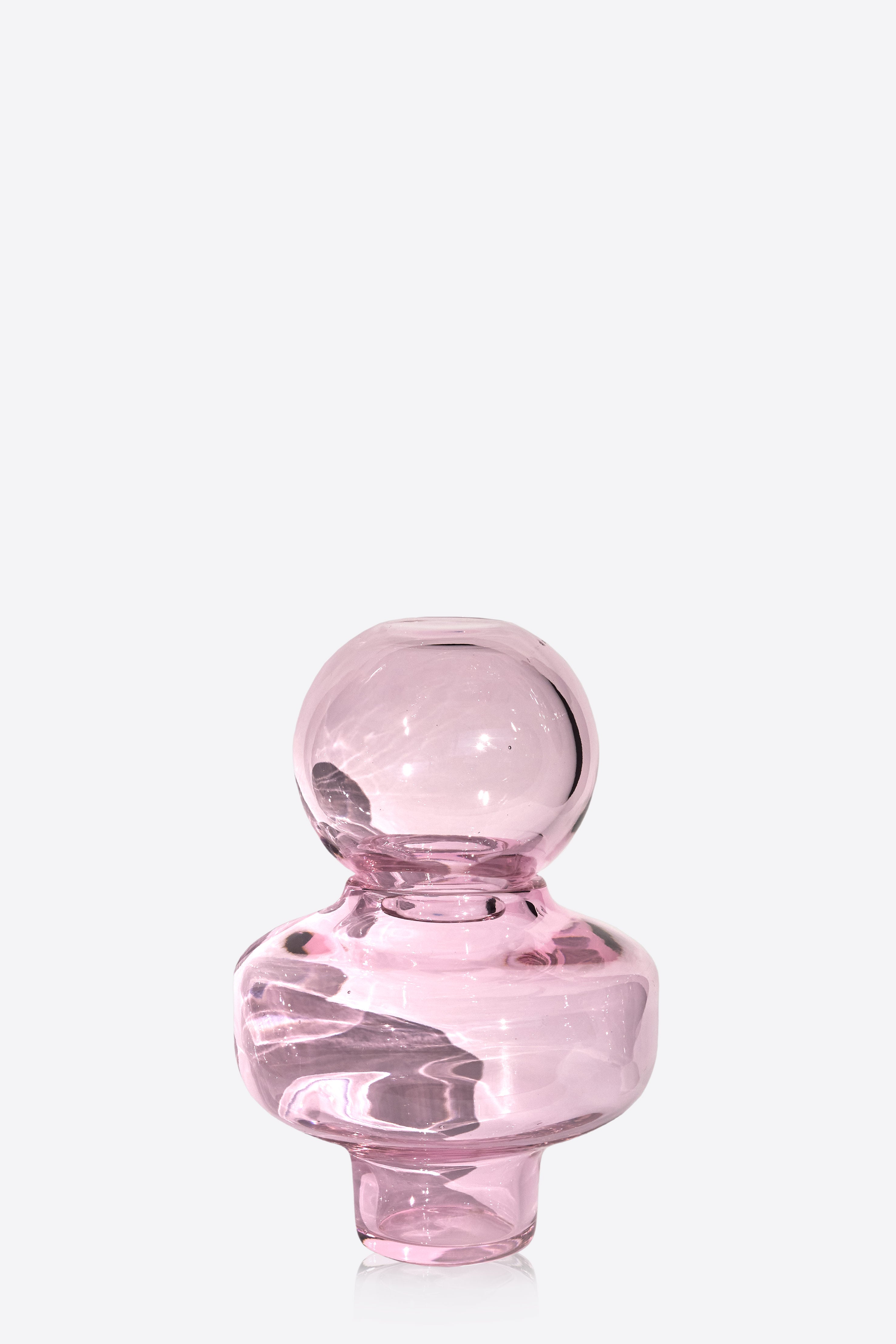 Scalea — Vaso in Cristallo Soffiato a Mano, Rosa, Due Pezzi