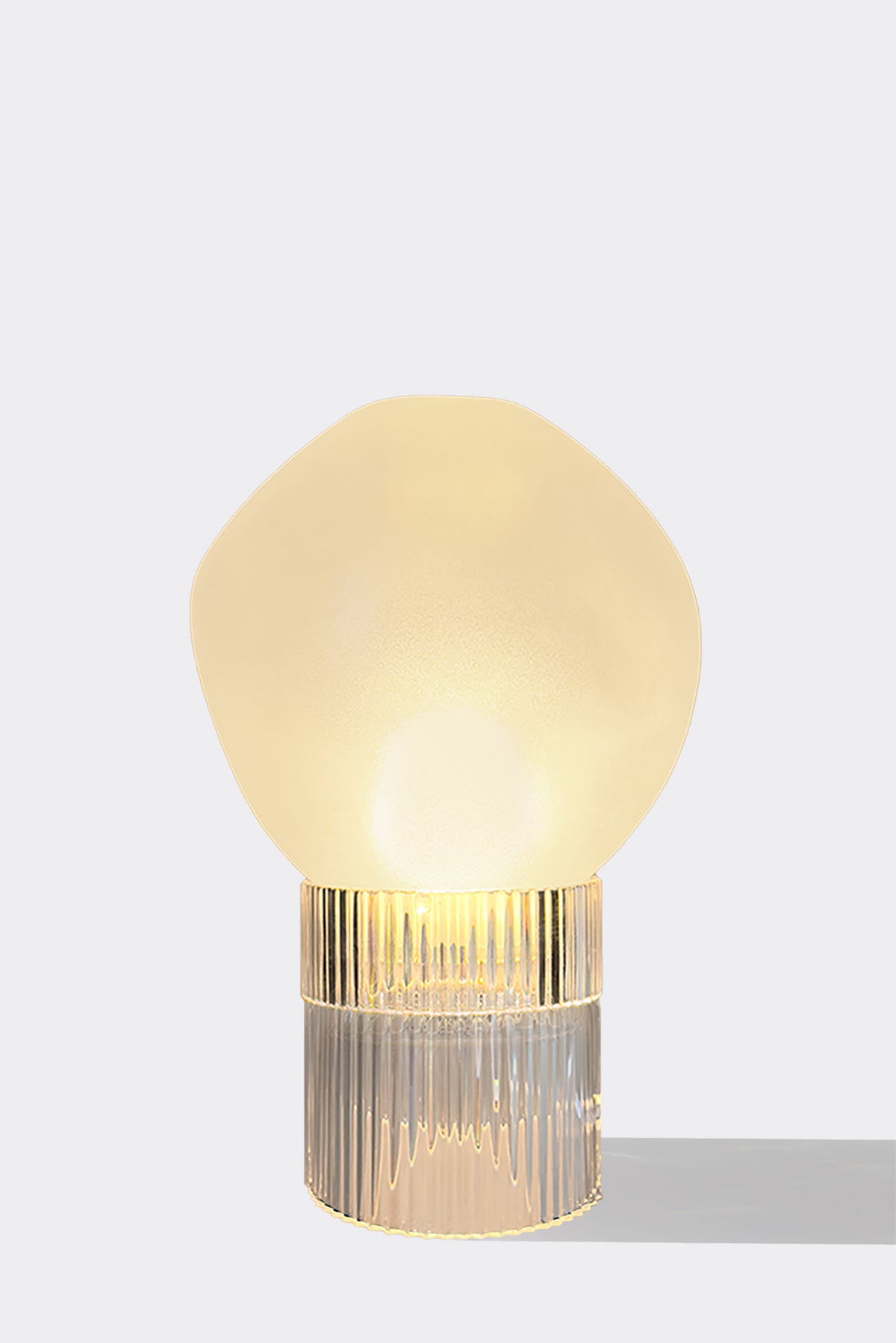 Tello Clear + Nuvola Iced Clear — Crystal Table Lamp