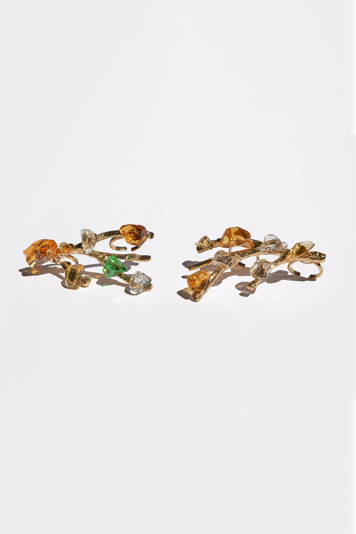 Tirapugni — Hand-Forged Crystal Knuckle Ring, Gold